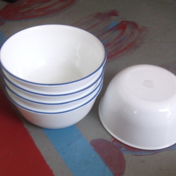 Corelle Dining Lot 5 Corelle Vitrelle Cafe Blue Stripe Super Bowls